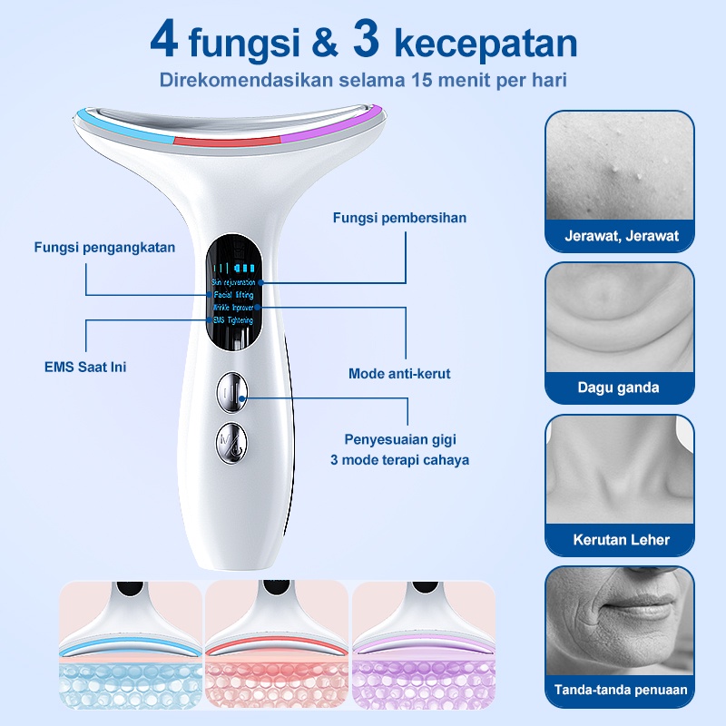 AmazeFan Perangkat Kecantikan Leher dengan Pemanasan 45℃ untuk Mengurangi Dagu Ganda