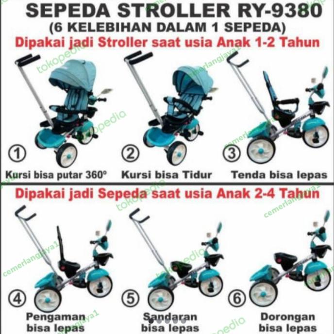 Sepeda Tiga Roda Merek Royal Ry 9380 #Original