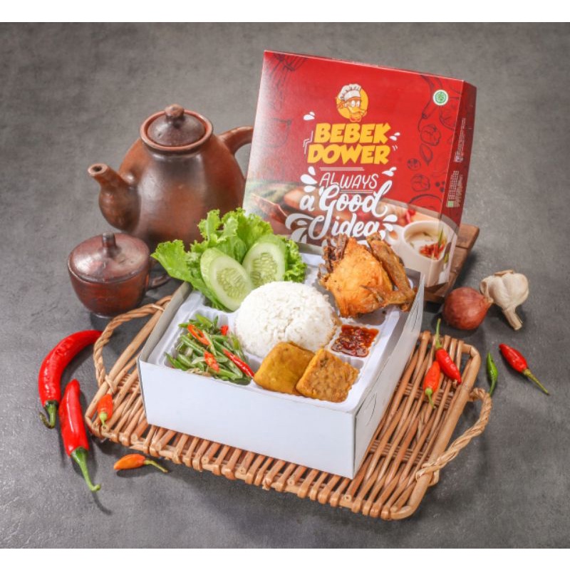 

Nasi Box/ Nasi Kotak Ayam Goreng Tahu Tempe Oseng Buncis