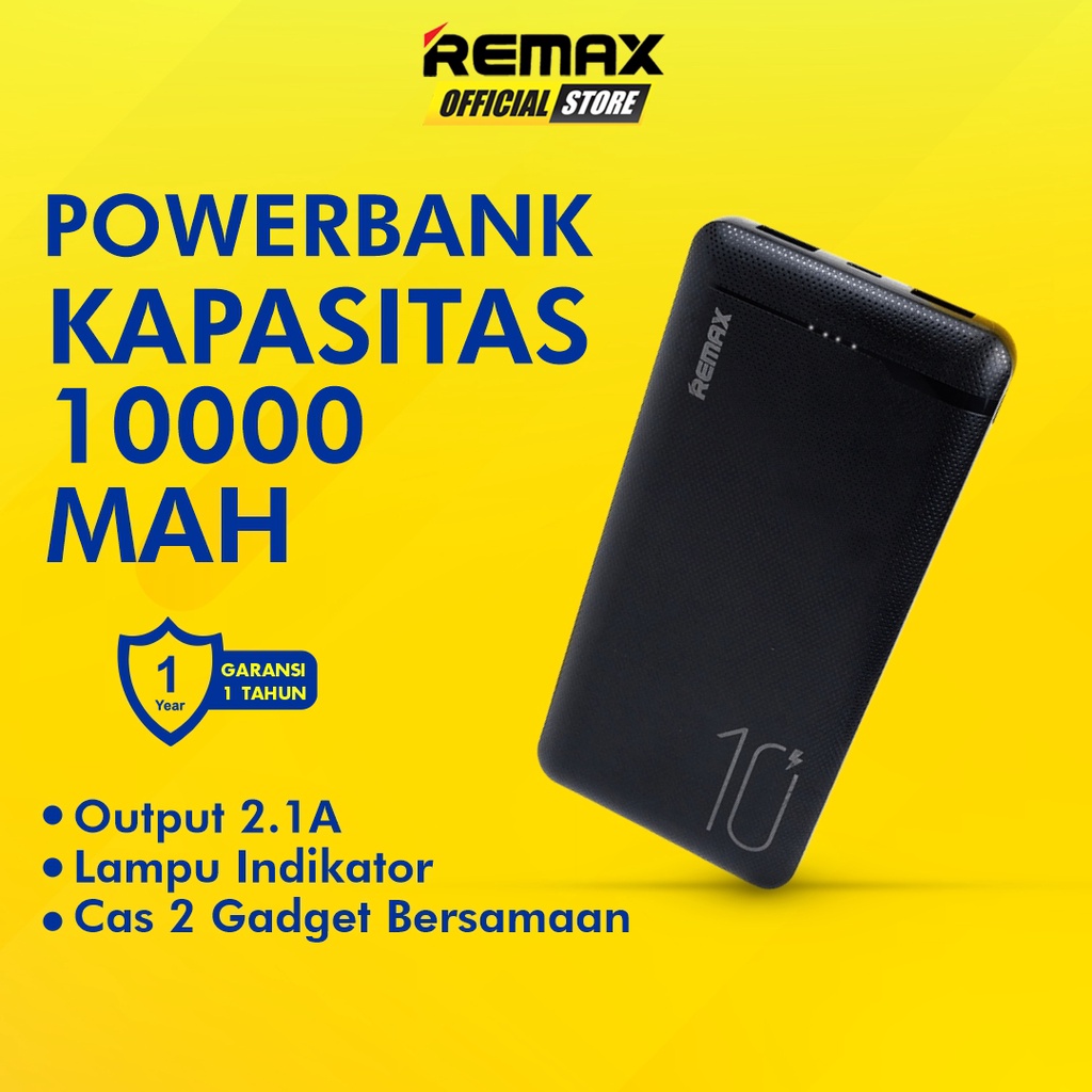 Power Bank 10000mAh Remax Slim Dual Port RPP-188