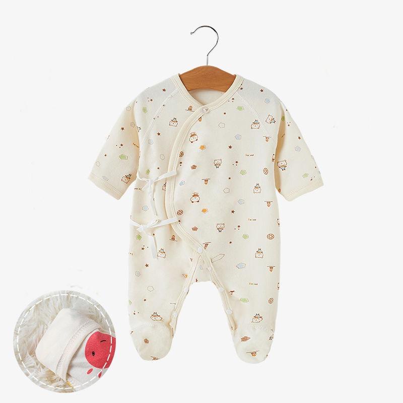 KFCAT Baju Pakaian Jumpsuit Romper Sleepsuit Kimono Bayi Lengan Panjang Kaki Tertutup Unisex Katun Motif Import Style 3-9 Bulan