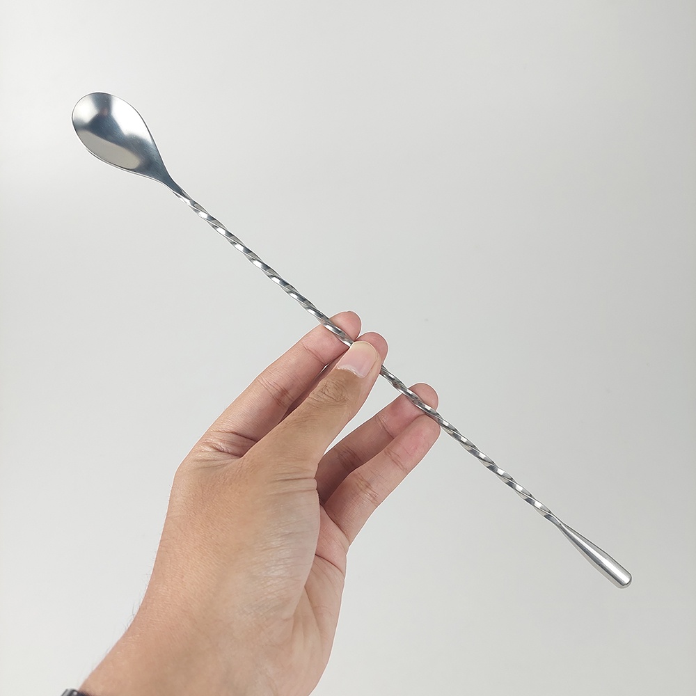 Sendok Aduk Panjang Bartender Cocktail Mixing Spoon 30cm Stainless Steel