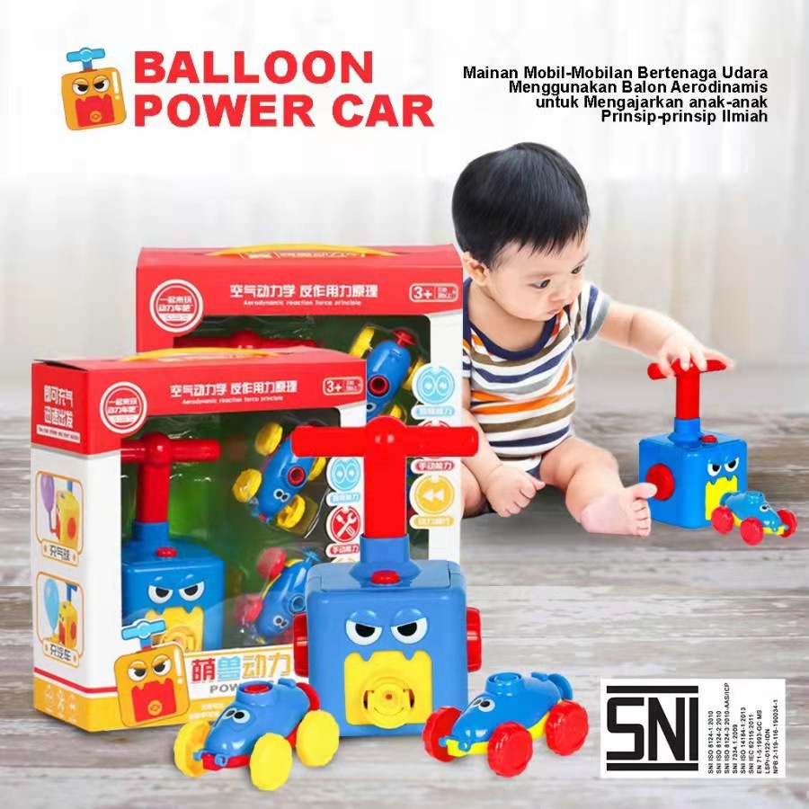 Mainan Mobil Digerakkan Dengan Pompa Balon Balloon Car Mainan Terunik