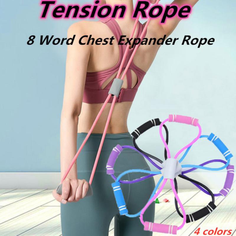 Tali Reli Yoga Karet Lateks Tali Ressistance Band Rope Latihan Lengan Yoga Fitnes Power Resistance