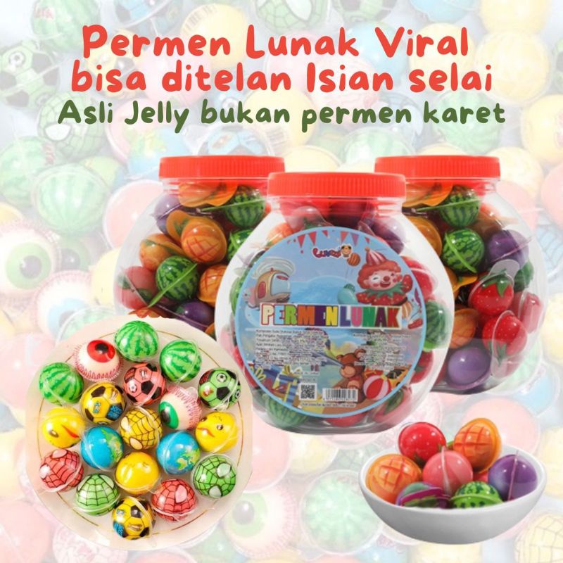 

Permen lunak/permen viral harga per toples isi 50