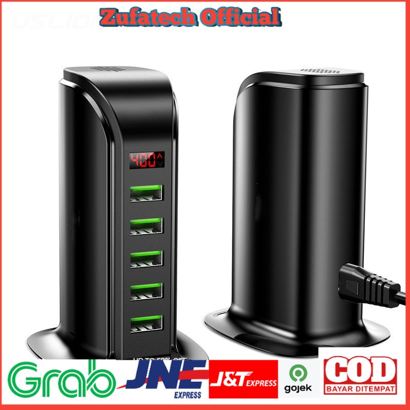 Charger USB Charging Station Dock 5 Port 4A - US04 - Black