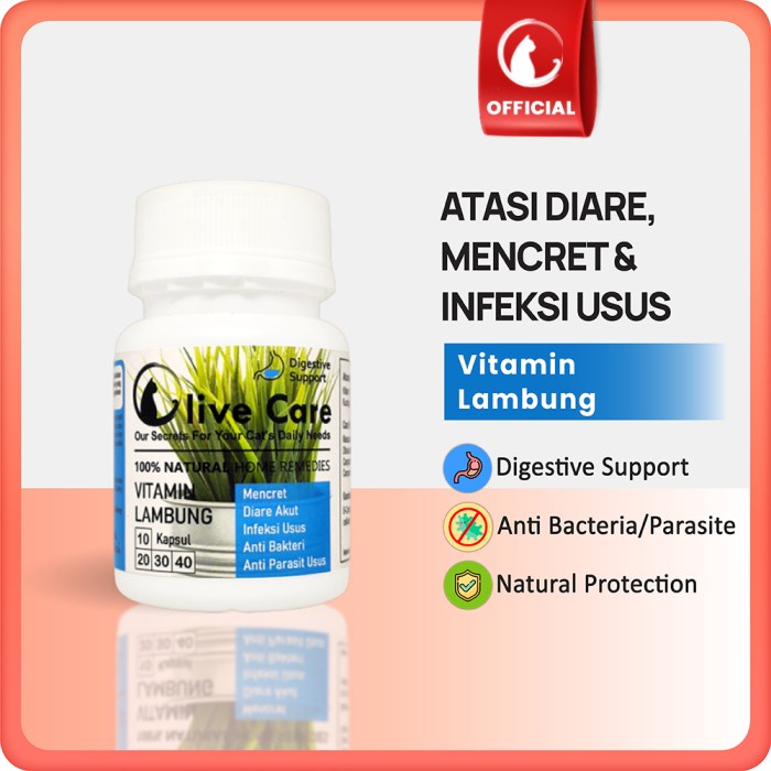 VITAMIN KUCING MENCRET, DIARE AKUT, PUP BERDARAH, RADANG USUS
