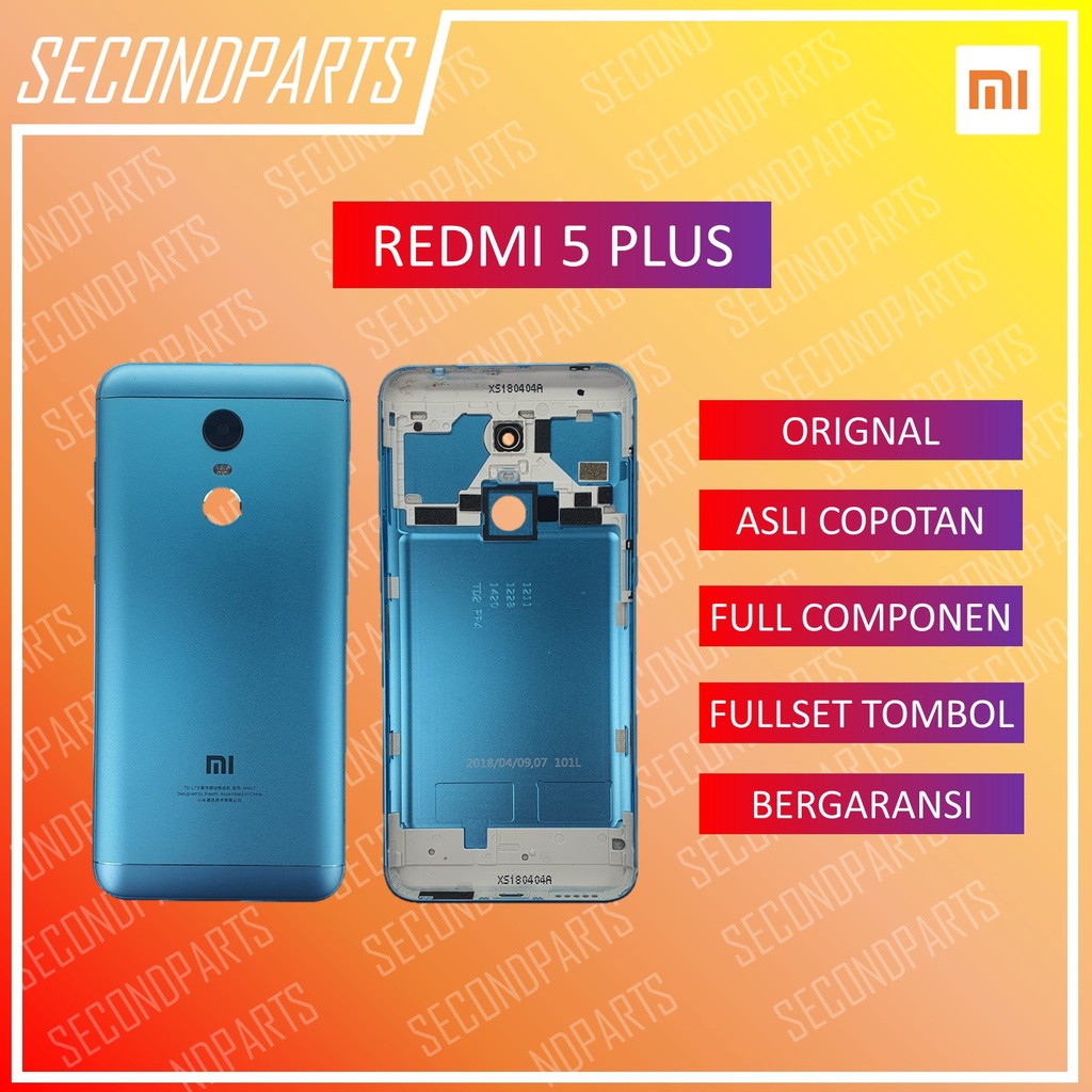 CASING BACKDOOR TUTUP BELAKANG XIAOMI REDMI 5 PLUS ORIGINAL COPOTAN
