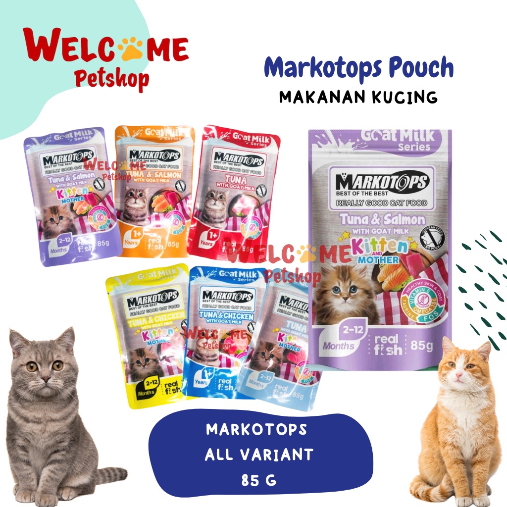 Markotops Pouch 85g Makanan Kucing Wet Food Cat Wangi Enak All Varian