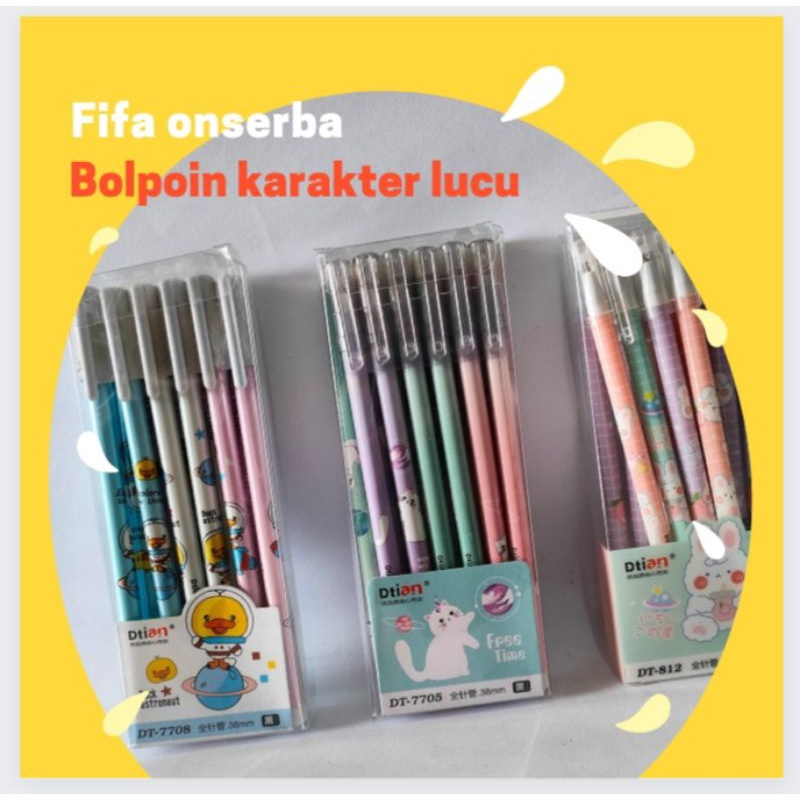 

Bolpoin Karakter Lucu Merk Dtian SELUSIN (12pcs)