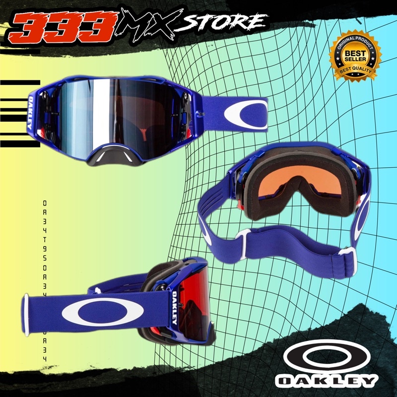 GOGGLE OAKLEY AIRBRAKE MX MOTO BLUE PRIZM SAPPHIRE GOGGLE CROSS TRAIL