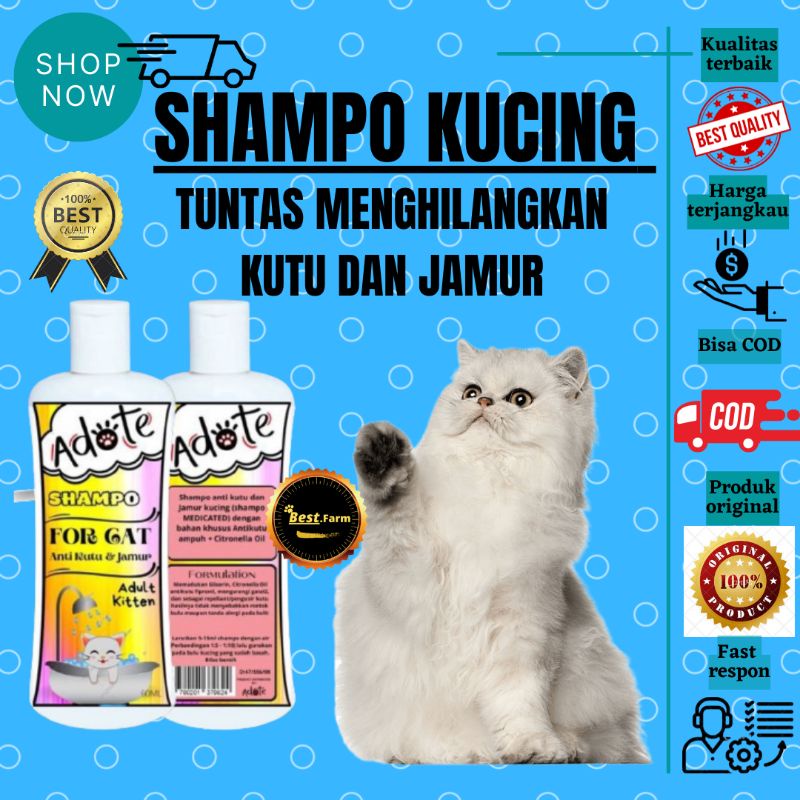 Shampo Kucing Anti Kutu Shampo Kutu Kucing Persia Shampo Kucing Best Farm