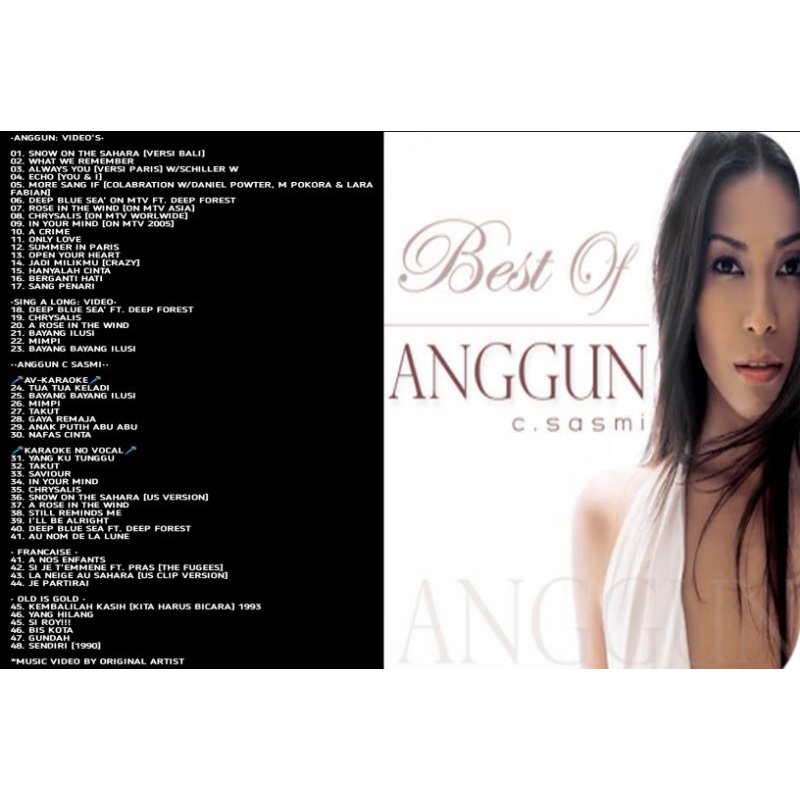 anggun c sasmi dvd album anggun best of