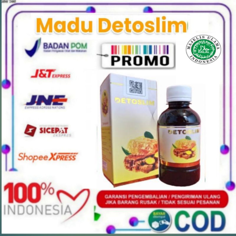 Madu Diet Pelangsing Detoxlim Asli Original 100% Madu Detoxlim Detoslim Madu Penurun Berat Badan - M