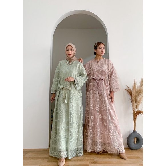 Nagita Tille Dress Jumbo Ld 110/Dress Kondangan/Dress Pesta/Dress Sage/Dress Maternity/Dress Bridesmaid/Dress Prewedding