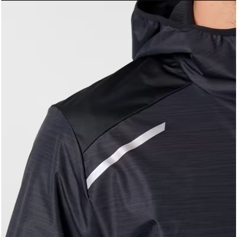 KALENJI Jaket Olahraga Lari Pria Dengan Hoodie Beritsleting Anti Air