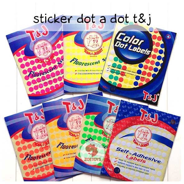 Zoetoys Sticker Dot a Dot - T&amp;J | Label Color Dot 114 Activity | Stickers Hadiah Tempelan Apresiasi