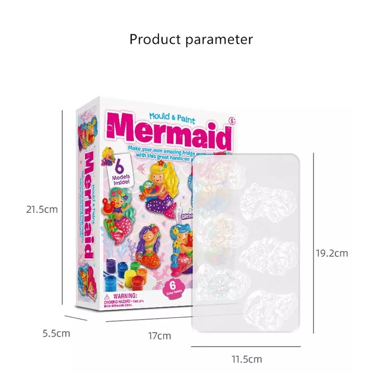 Mermaid Painting Set Mainan Mewarnai DIY 3D Edukasi