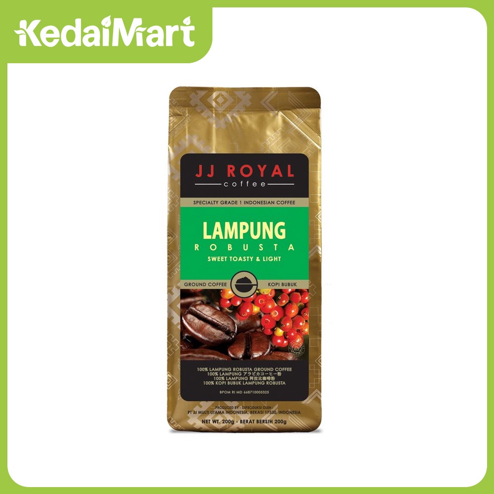 

JJ Royal Lampung Robusta Ground Coffee 200 Gram