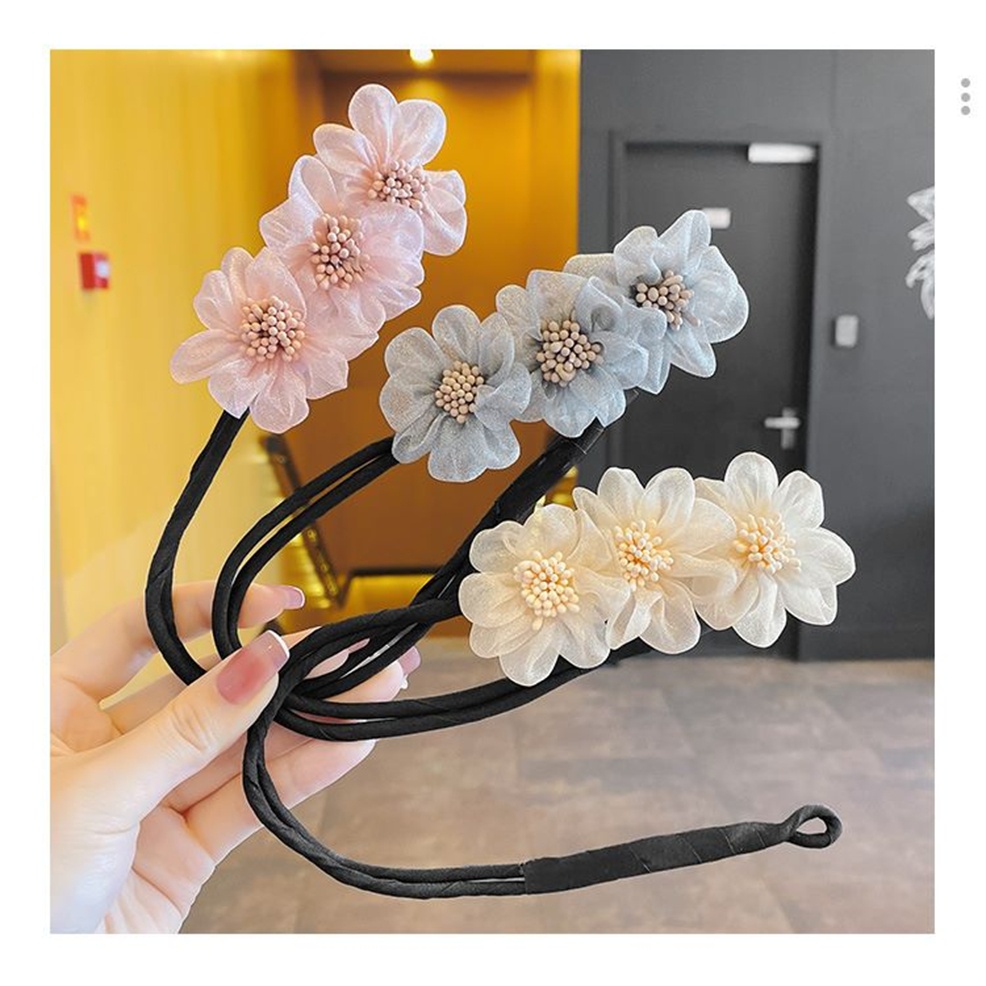 Ikat Rambut Sanggul Bunga Wanita Elegan High Quality Original Import