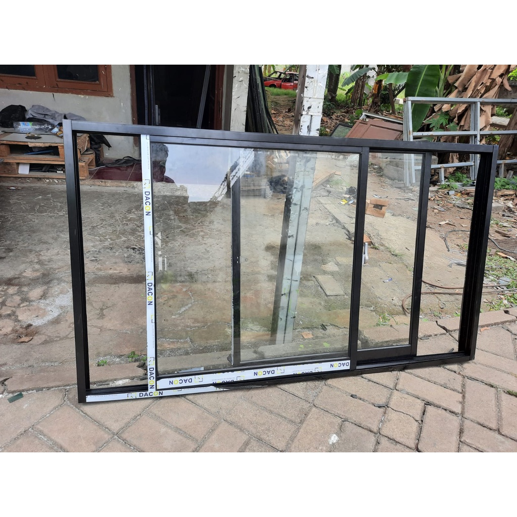Kusen dan jendela sliding uk.LxT 90x130 include packing kayu