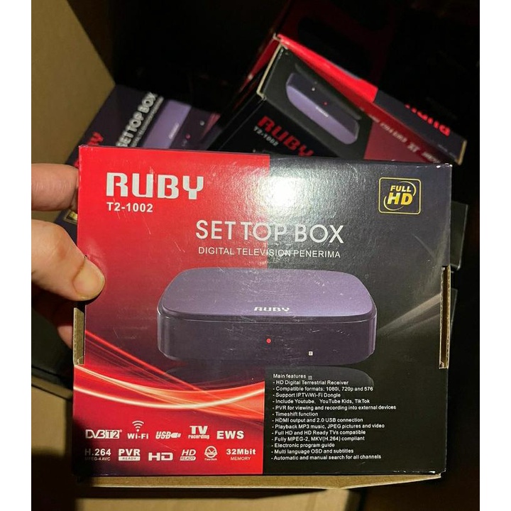 Set Top Box TV Digital STB Full HD Penerima Saluran TV Digital berkualitas ready stock original 100% STB Ruby STB Advance alat bantu siaran TV Digital