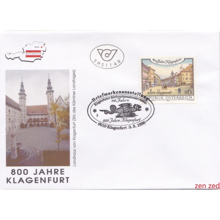 

A477 Prangko Austria FDC 1996 Klagenfurt City 1 Pcs Unused