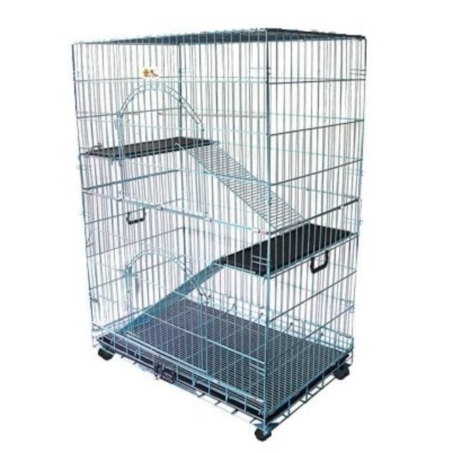 Kandang Kucing 3tingkat Octagon Cat-01 Uuran: 91 x 61 x H:130 cm