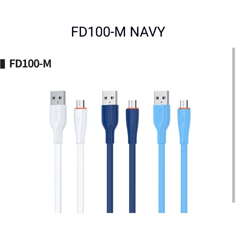 Trend-Kabel Micro USB Foomee FD100-M Cable Fast Charging 2.4A Tranfer Data