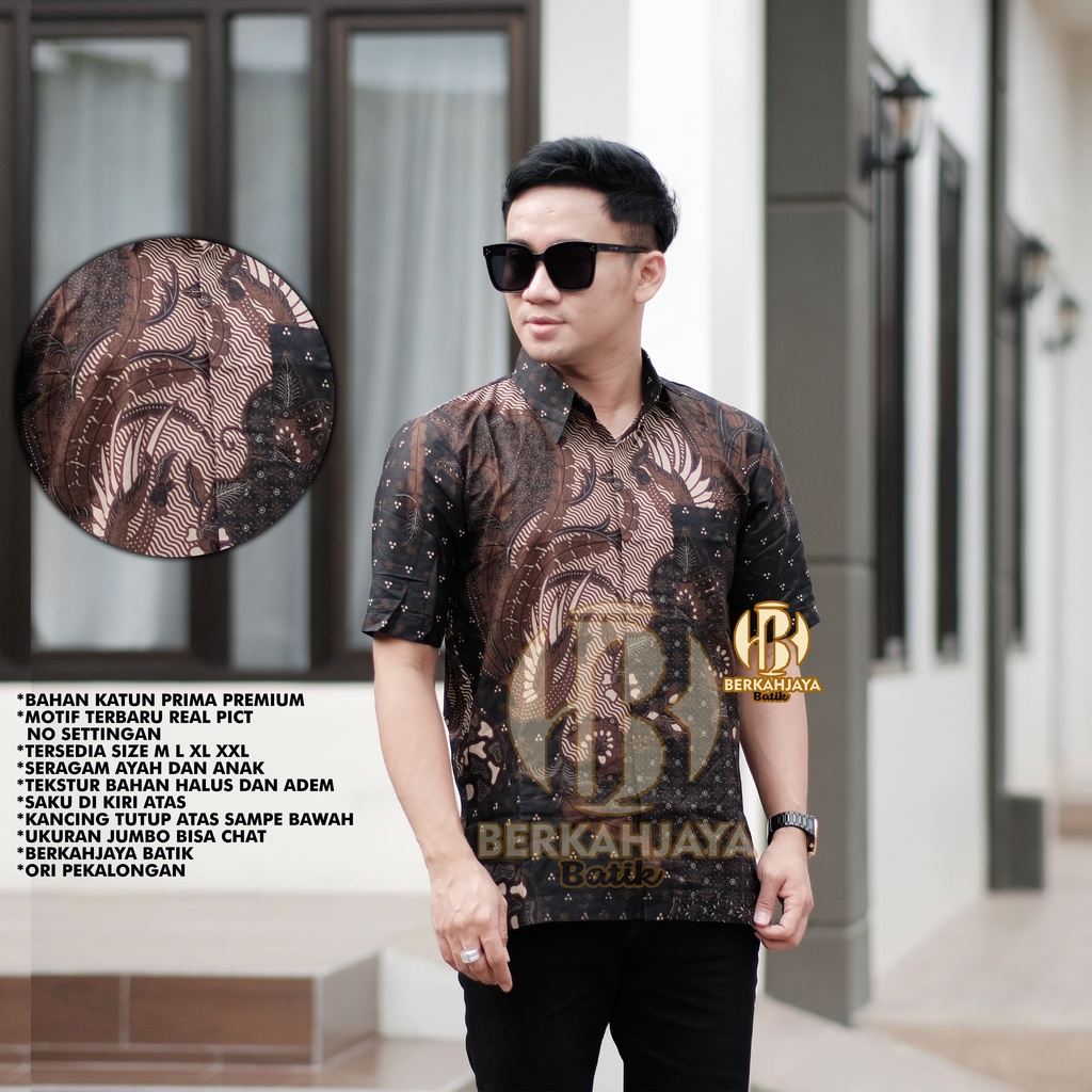 Batik Kemeja Batik Pria SIZE M L XL XXL XXXL XXXXL XXXXXL 8L Lengan panjang dan pendek Seragam JUMBO