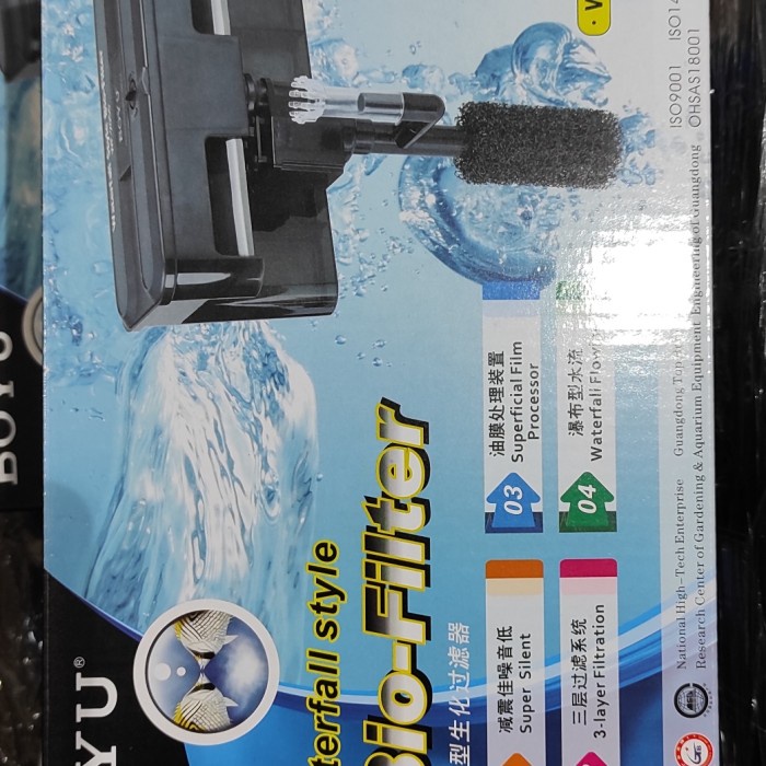 Boyu Pompa dan filter aquarium waterfall style 720L per jam