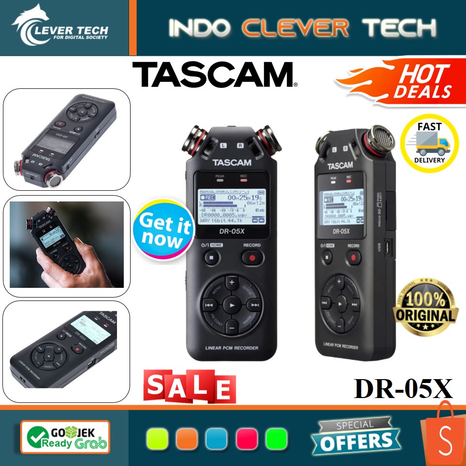 Tascam DR-05X Stereo Handheld Digital Audio Recorder | Tascam DR 05X Garansi Resmi