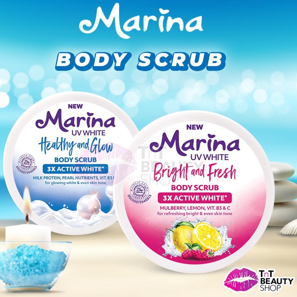 Jual Best Product JGVK8 Marina UV White Healthy Glow Body Scrub Marina UV White Bright