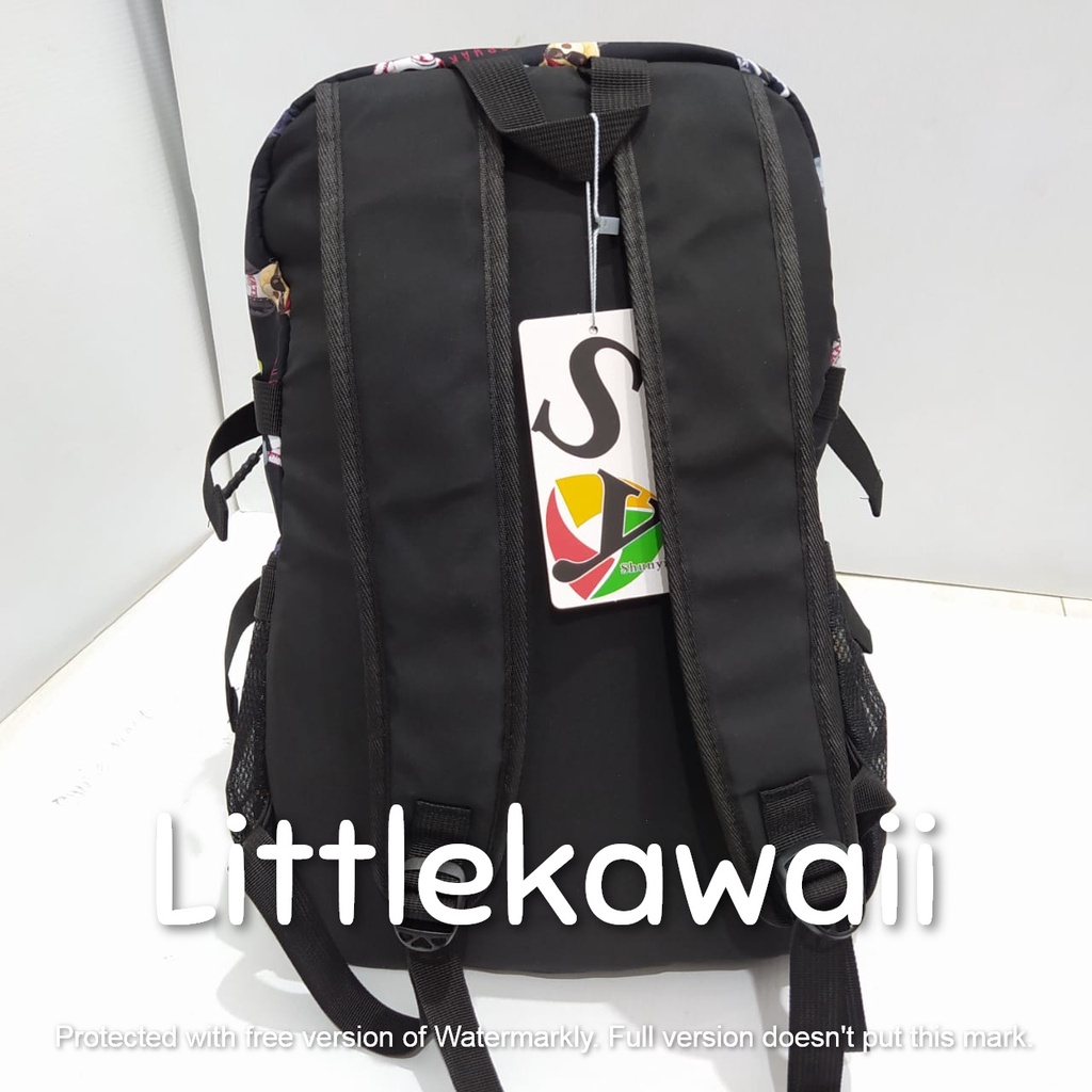 LK/Tas Ransel Laptop Backpack Parasut Sekolah Kuliah Fashion Sport Travelling Camping Casual Remaja Dewasa Cowok Cewek SY Gesper Mix Import