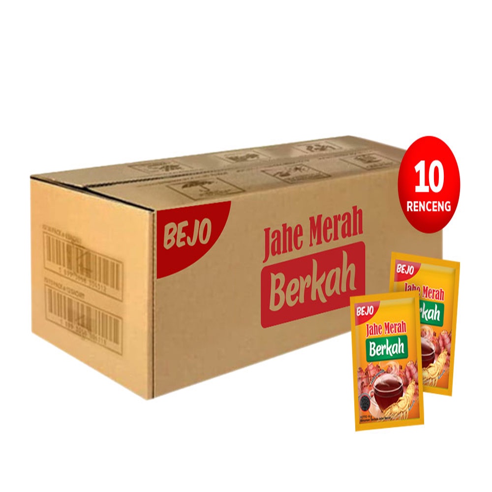 Jahe merah Berkah Bejo Instan 19G 1 Dus Isi 10 Renceng