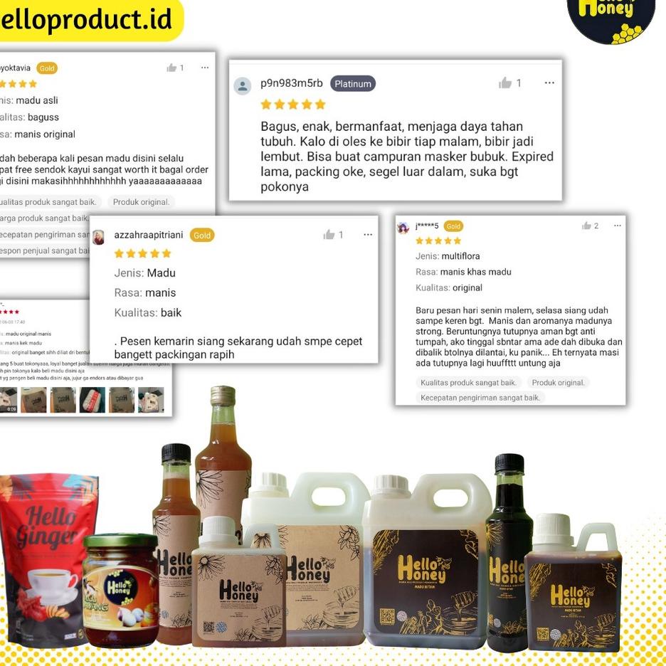

➷hs Ready Stock➷ Madu asli Madu Hitam Herbal Asli 1 KG (Pahit) Hello Honey 83