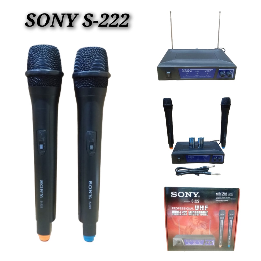 MIC WIRELESS SONY S-222 PROFESSIONAL UHF WIRELES MICROPHONE