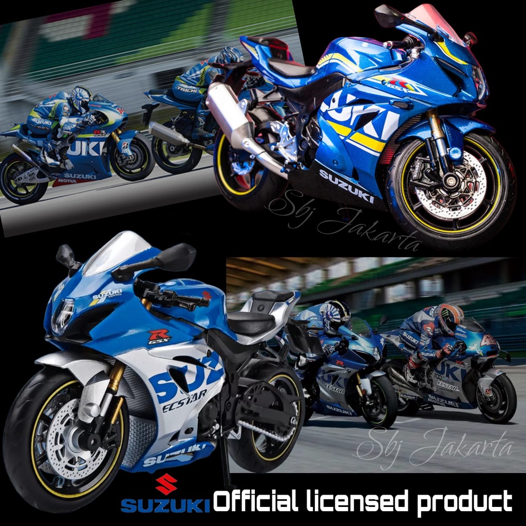 Diecast miniatur Sepeda Motor SUPERBIKE SUZUKI GSX-R1000 Skala 1:12