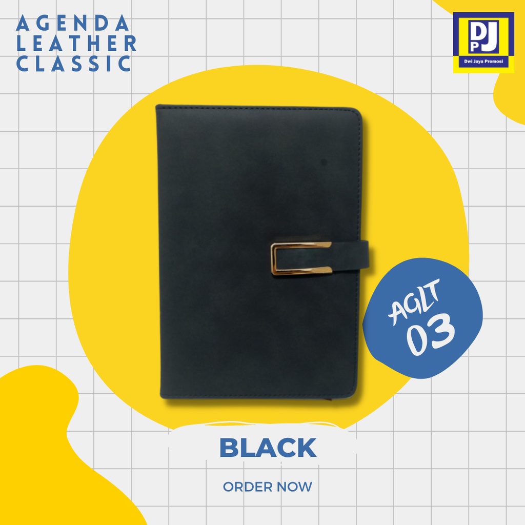 

Buku Catatan Kerja A5 Cover Kulit Kertas Buku Agenda Leather Notebook Classic Custom Print UV/laser