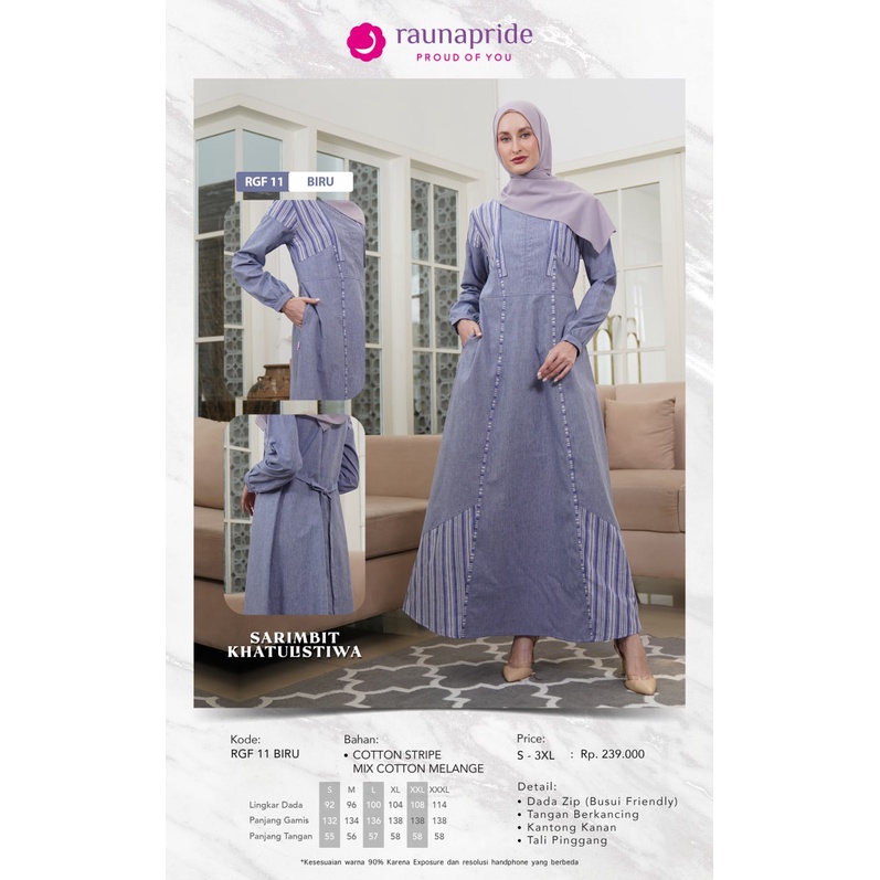 Rauna Sarimbit Keluarga / SR-11 Biru/ Fashion Muslim