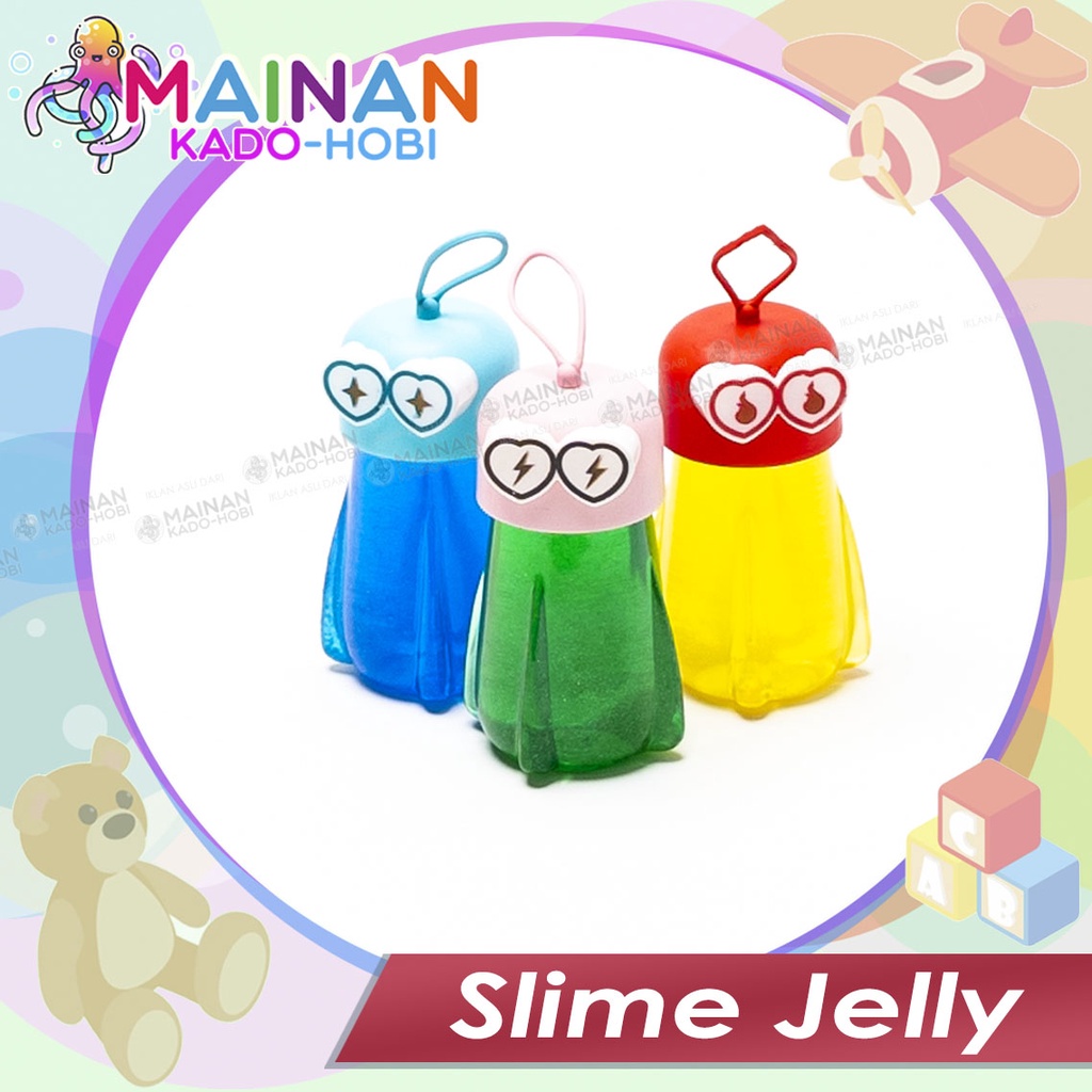 MAINAN ANAK EDUKASI BENTUK SLIME JELLY GLITER CRYSTAL