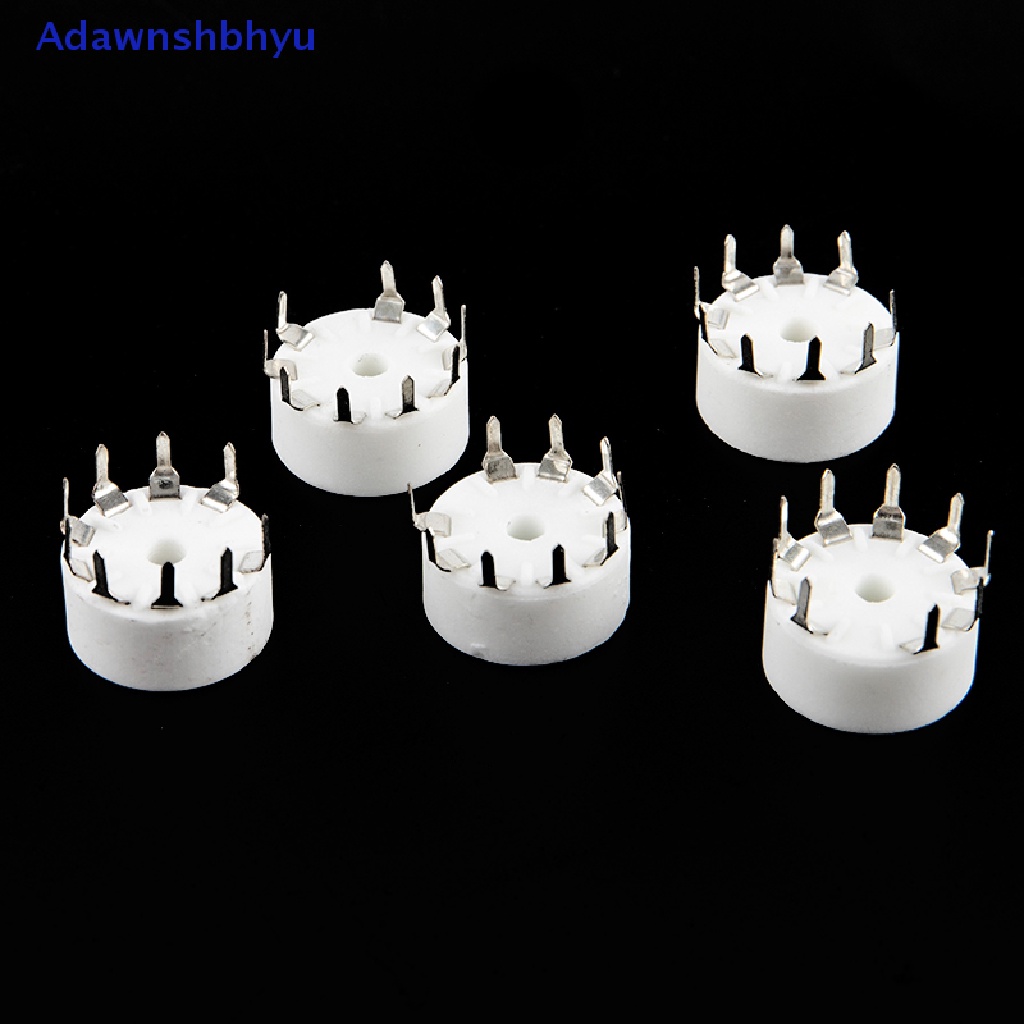 Adhyu 5Pcs Keramik 9pin B9A PCB Mount Tube Socket 12AX7 12AT7 Hifi Audio Vintage AMP ID