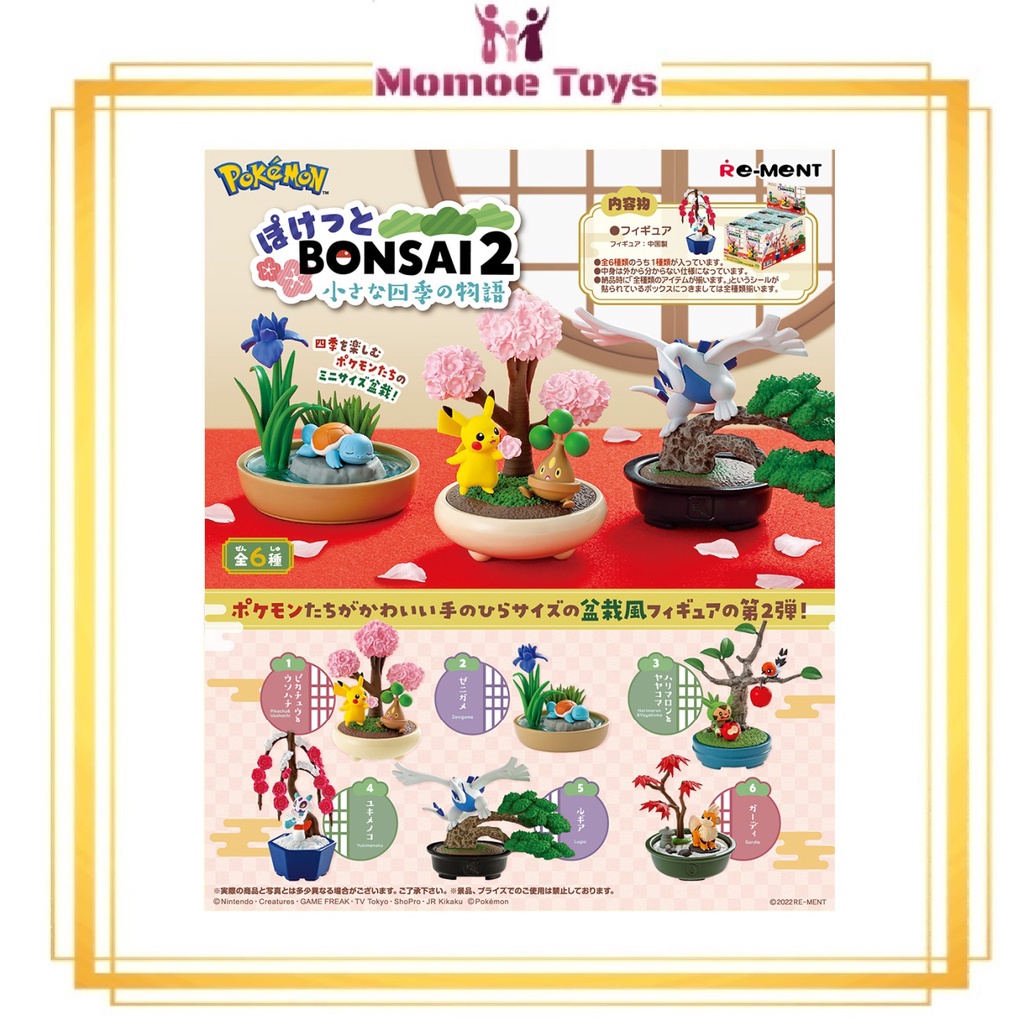RE-MENT Pokemon Pocket Bonsai Vol.2 (Fullset) Original Jepang