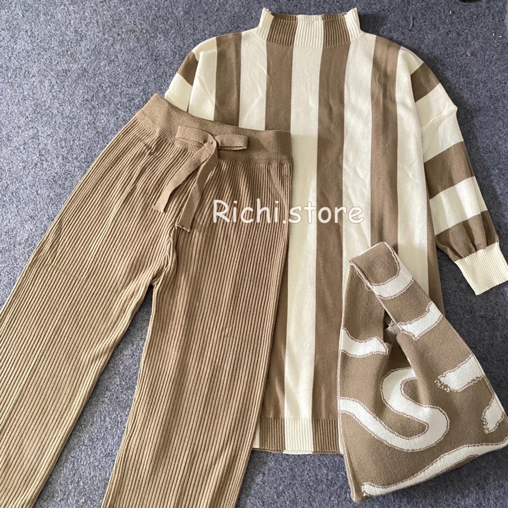 ONE SET KULOT MONICA TUNIK RAJUT TERBARU