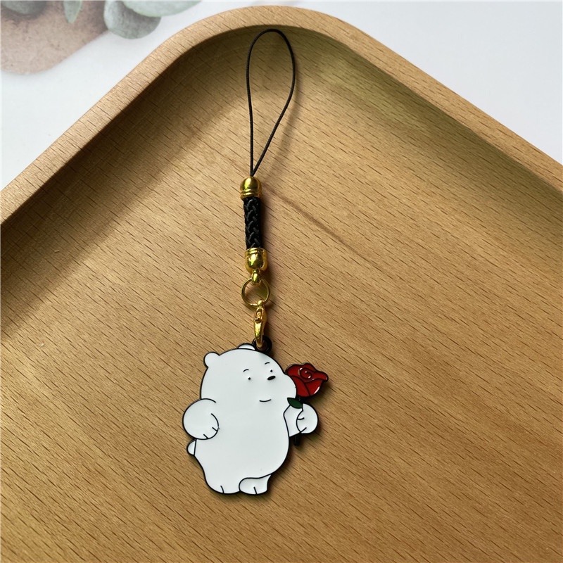 Cute Panda Lanyards Kunci Lanyards Ponsel Tali Headphone Tali Gantung Pesona Telepon