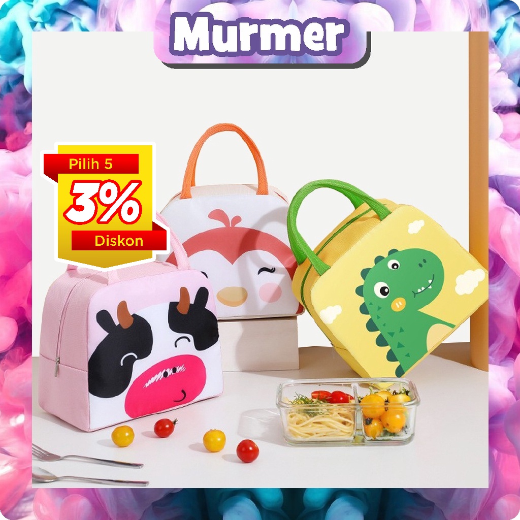 MurmerOfficial Tas bekal anak / Tas bekal cooler bag / Lunch bag Tahan panas R142 R807