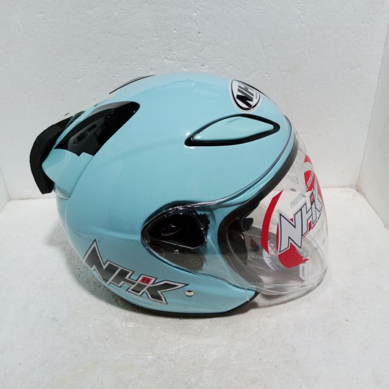 HELM NHK R6 SOLID BLUE LIGHT TOSCA