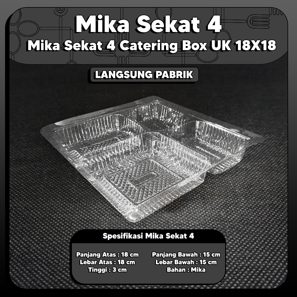 Jual Mika Kotak Sekat Mika Sekat Nasi Box Tray Mika Catering Box X Shopee Indonesia