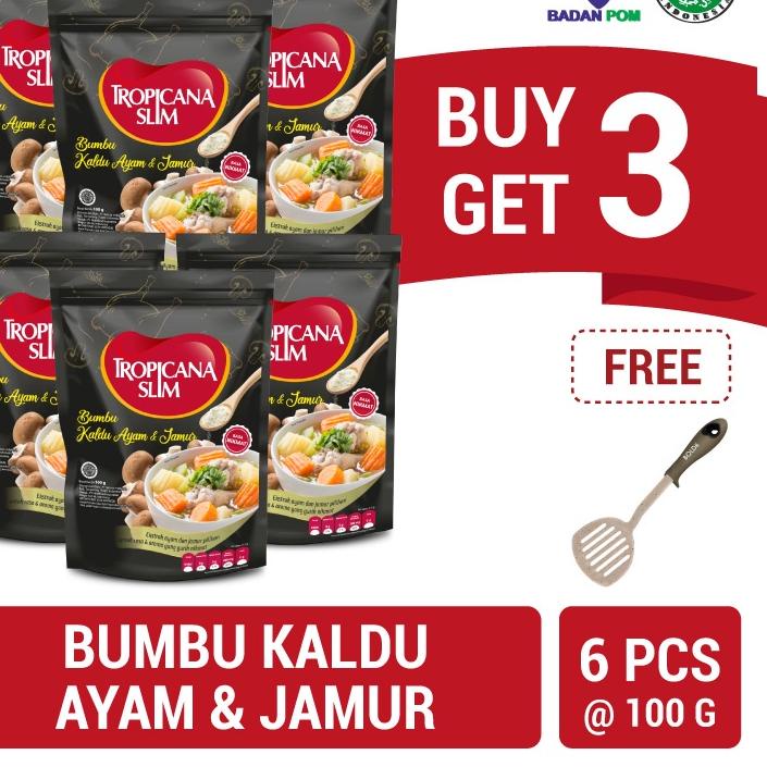 

FG3✸ GRATIS Spatula Bolde - BUY 3 GET 3 Tropicana Slim Bumbu Kaldu Ayam Jamur 100 gram Pasti Laris