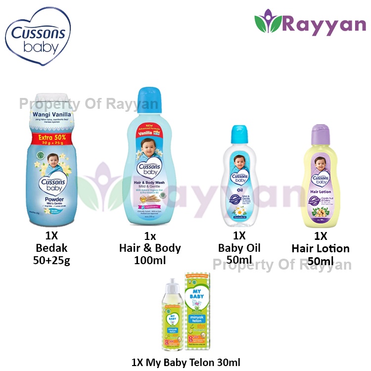 [CM]Cussons Baby Basic Essential Pack + Telon | Gift Set Cussons free telon my baby 30 ml / Perlengkapan Kado Bayi Baru Lahir Cussons/Cusson Set Medium Gift Bag + Telon